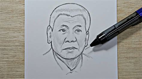 rodrigo duterte cartoon|Drawing Rodrigo Duterte cartoon in easy way. .